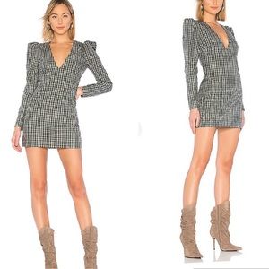 Lovers + Friends Black and White Checkered Dress